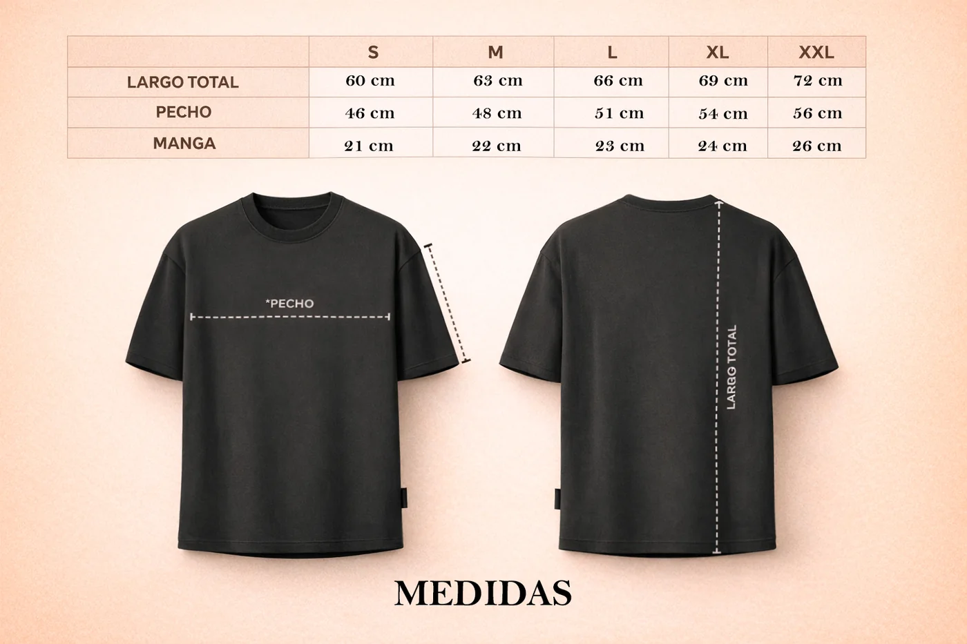 Cómo medir largo, pecho y manga de un polo SUMACK